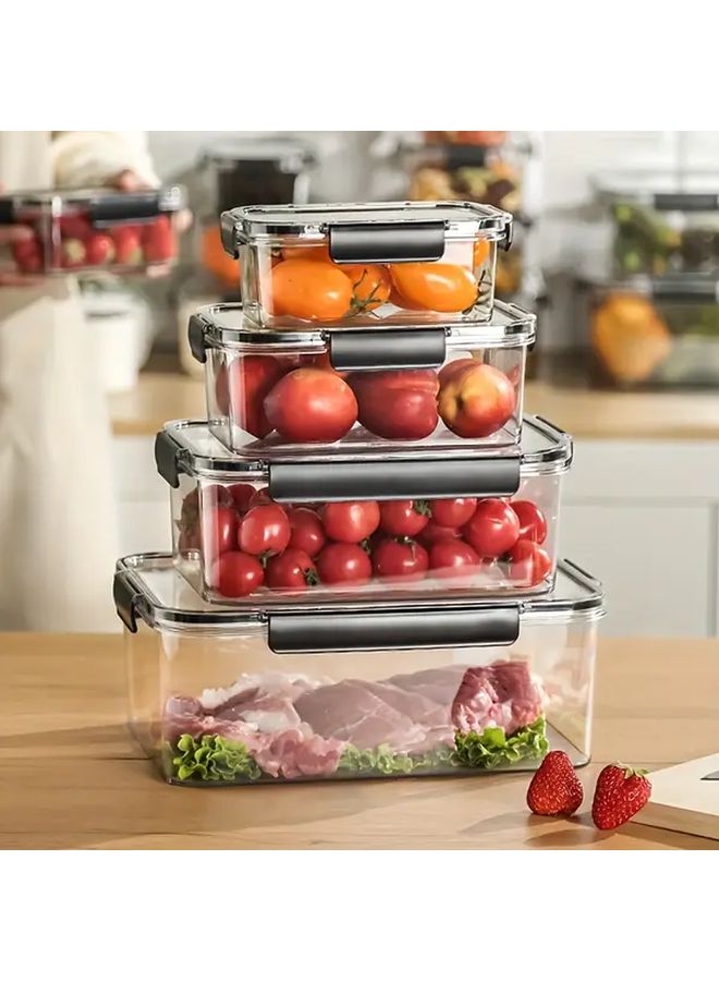 Black 16 Pieces Food Storage Containers Set 8 Boxes 8 Seals Dishwasher Safe - Image 5